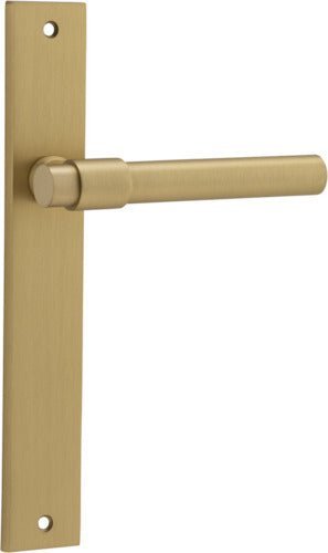 IVER Helsinki Solid Brass Rectangular Backplate Door Handle – Multiple Finishes Available - Entry - Point - 15396 - Iver