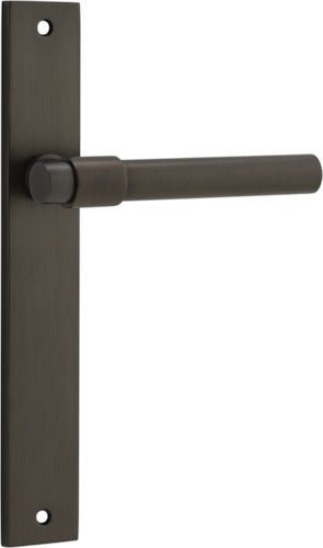 IVER Helsinki Solid Brass Rectangular Backplate Door Handle – Multiple Finishes Available - Entry - Point - 16396KPASS60 - Iver