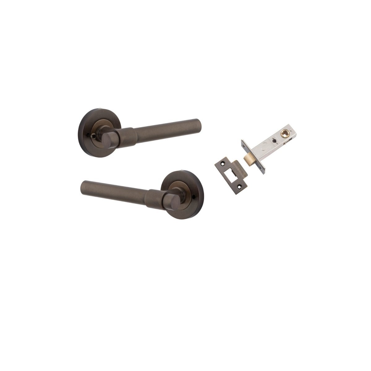IVER Helsinki Solid Brass Round Rose Door Handle – Multiple Finishes Available - Entry - Point - 20621KIBPRIV60 - Iver