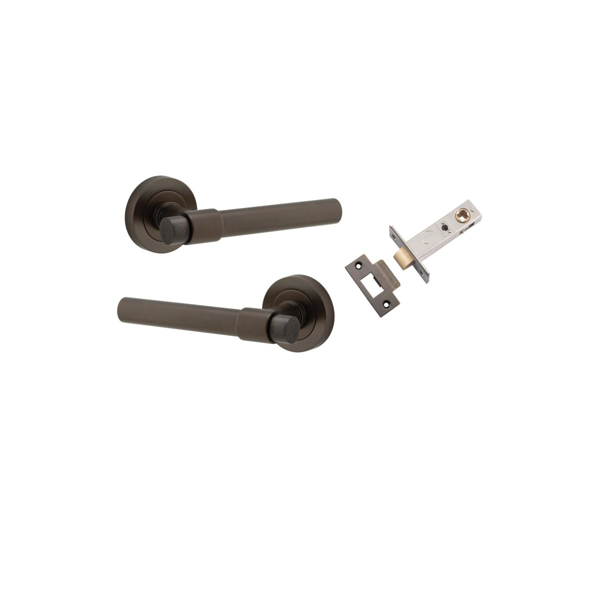 IVER Helsinki Solid Brass Round Rose Door Handle – Multiple Finishes Available - Entry - Point - 20621KPASS60 - Iver