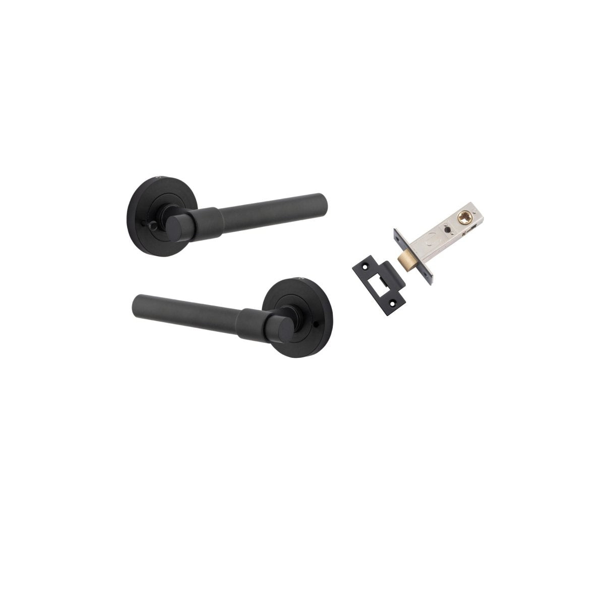 IVER Helsinki Solid Brass Round Rose Door Handle – Multiple Finishes Available - Entry - Point - 20623KIBPRIV60 - Iver