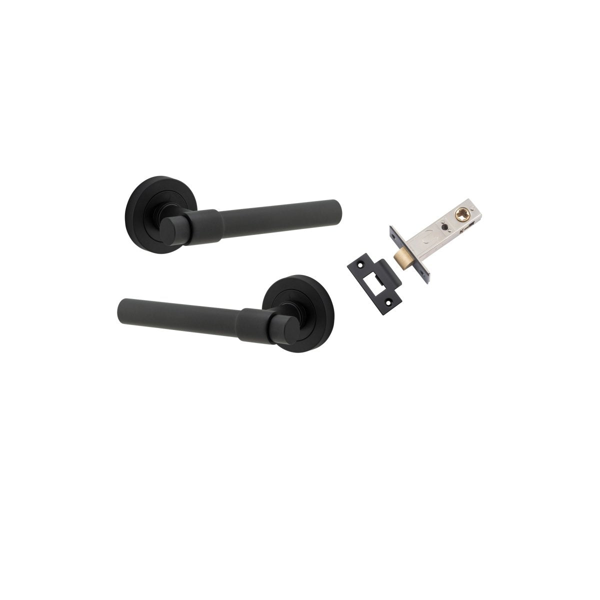 IVER Helsinki Solid Brass Round Rose Door Handle – Multiple Finishes Available - Entry - Point - 20623KPASS60 - Iver
