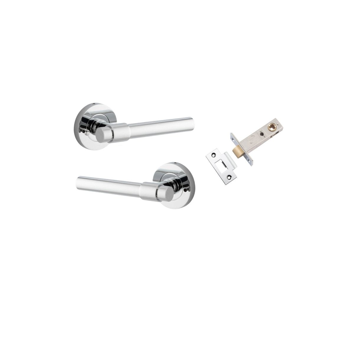 IVER Helsinki Solid Brass Round Rose Door Handle – Multiple Finishes Available - Entry - Point - 20624KIBPRIV60 - Iver
