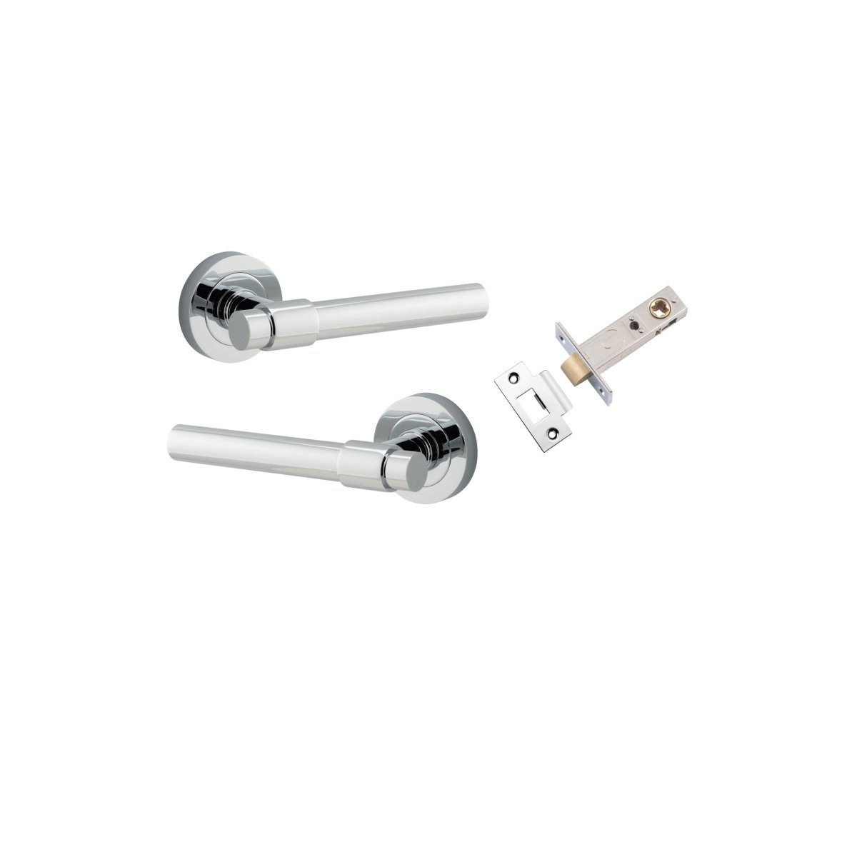 IVER Helsinki Solid Brass Round Rose Door Handle – Multiple Finishes Available - Entry - Point - 20624KPASS60 - Iver