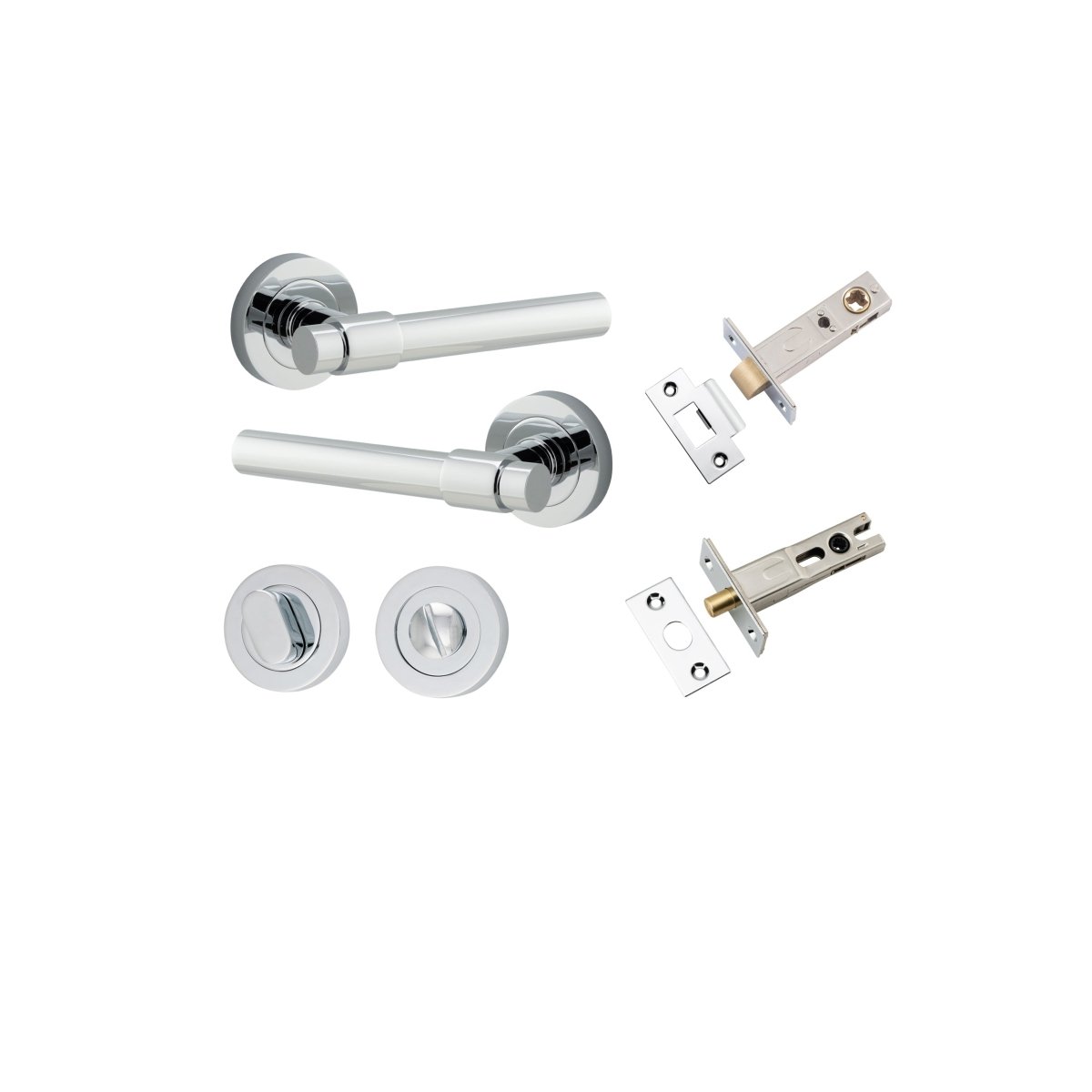 IVER Helsinki Solid Brass Round Rose Door Handle – Multiple Finishes Available - Entry - Point - 20624KPRIV60 - Iver