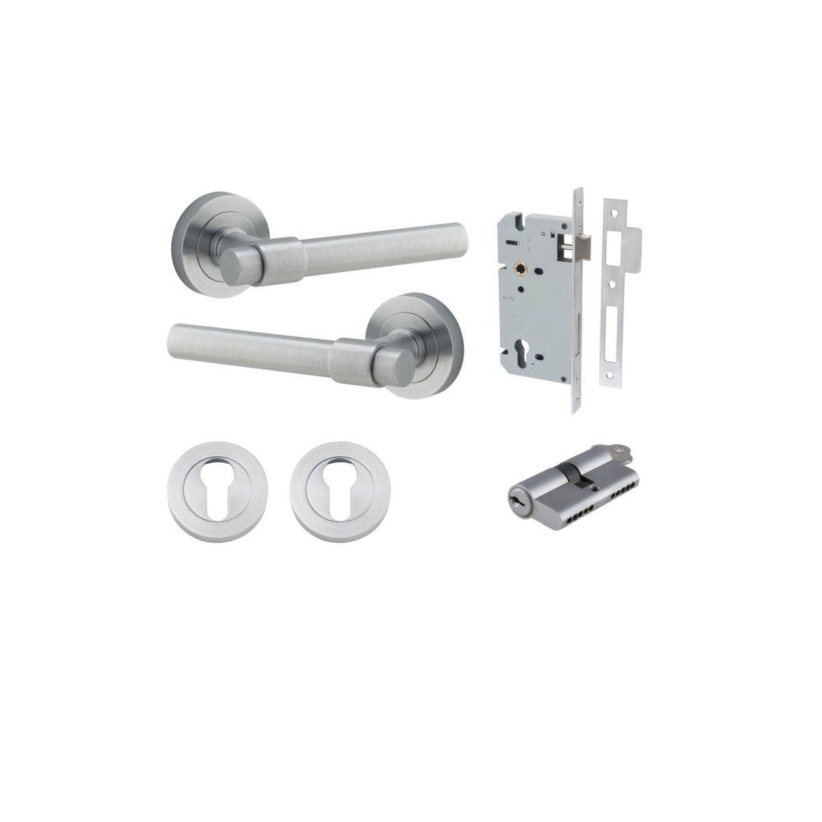 IVER Helsinki Solid Brass Round Rose Door Handle – Multiple Finishes Available - Entry - Point - 20625KENTR60KK - Iver