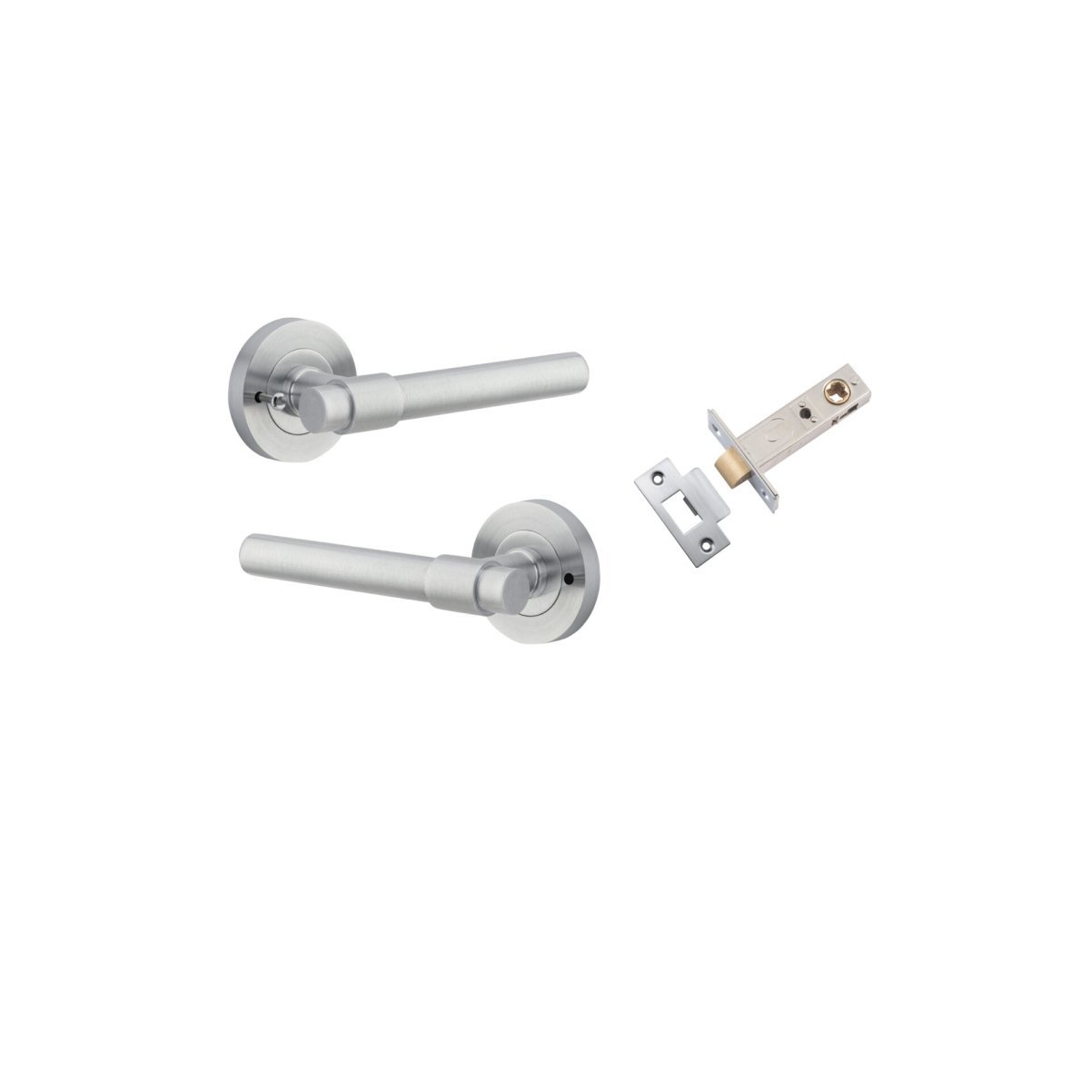 IVER Helsinki Solid Brass Round Rose Door Handle – Multiple Finishes Available - Entry - Point - 20625KIBPRIV60 - Iver