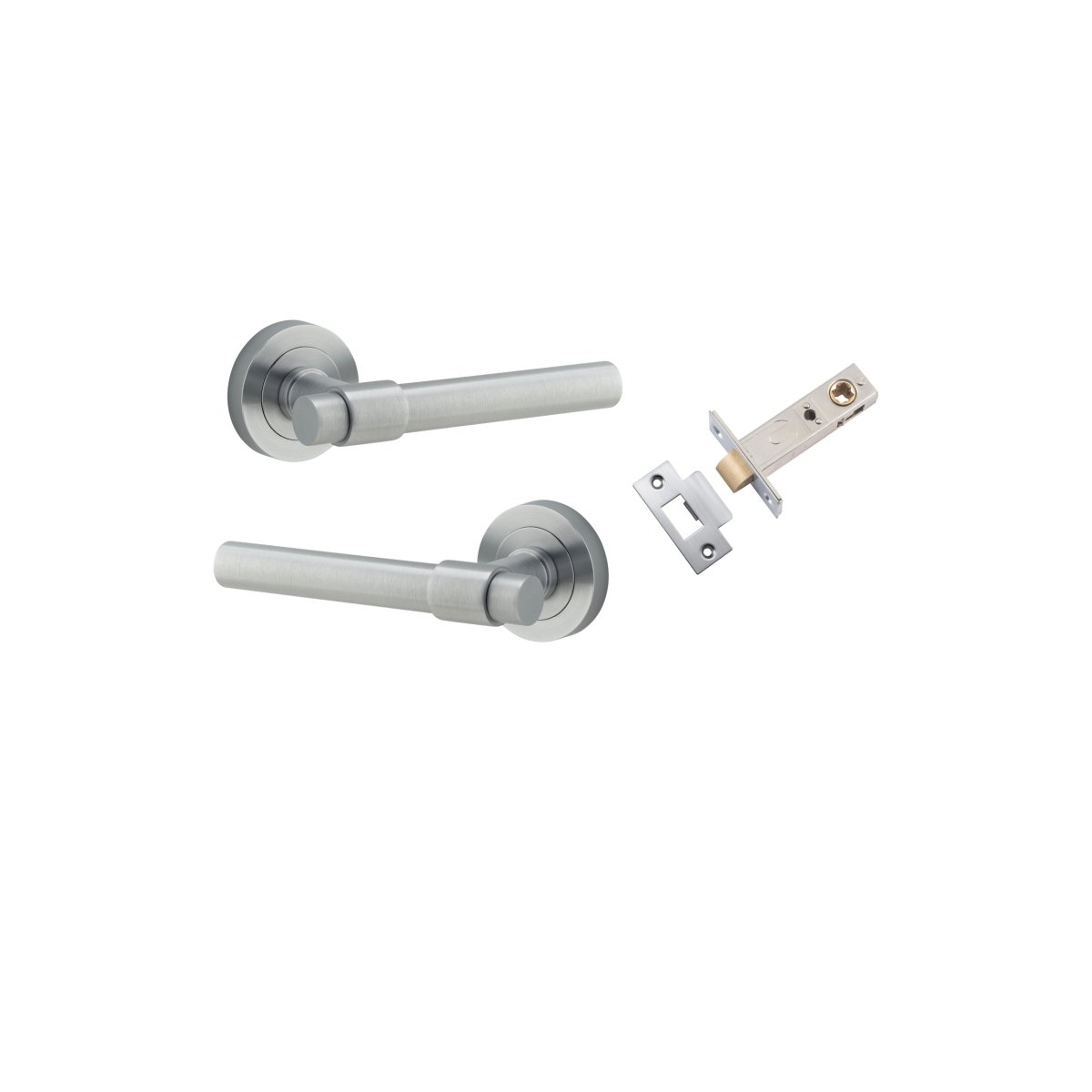 IVER Helsinki Solid Brass Round Rose Door Handle – Multiple Finishes Available - Entry - Point - 20625KPASS60 - Iver