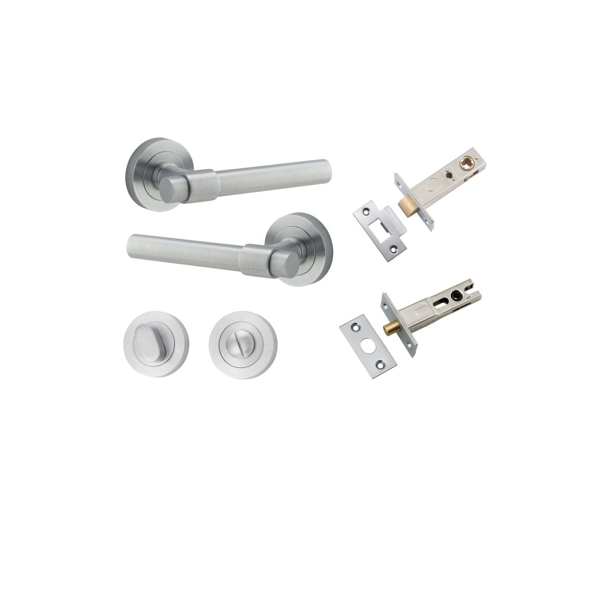 IVER Helsinki Solid Brass Round Rose Door Handle – Multiple Finishes Available - Entry - Point - 20625KPRIV60 - Iver