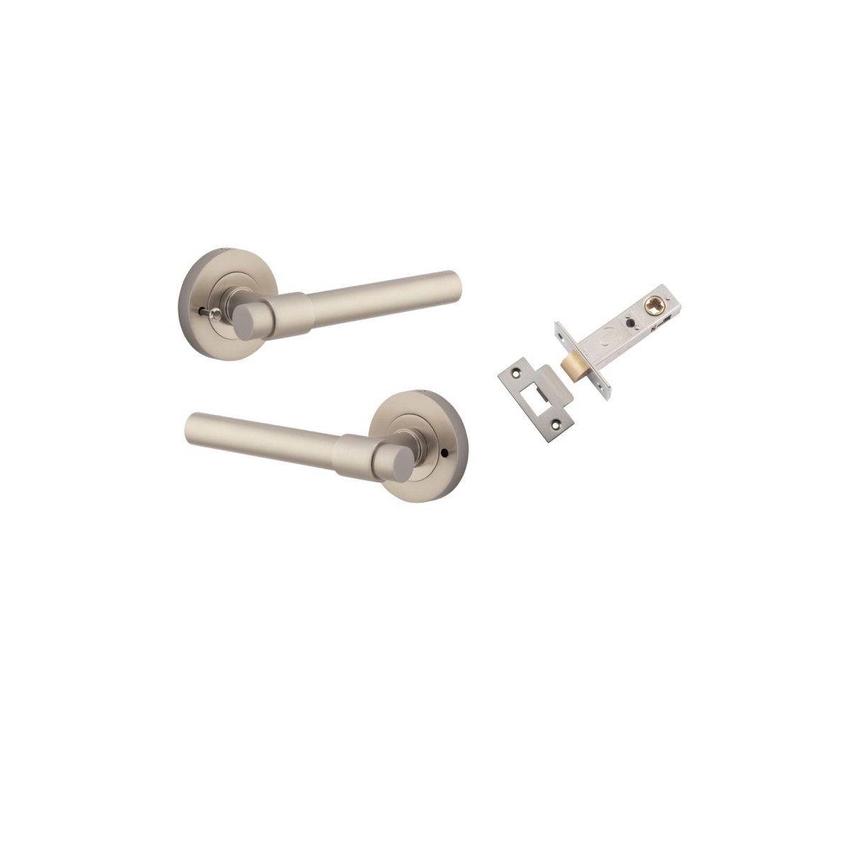IVER Helsinki Solid Brass Round Rose Door Handle – Multiple Finishes Available - Entry - Point - 20629KIBPRIV60 - Iver