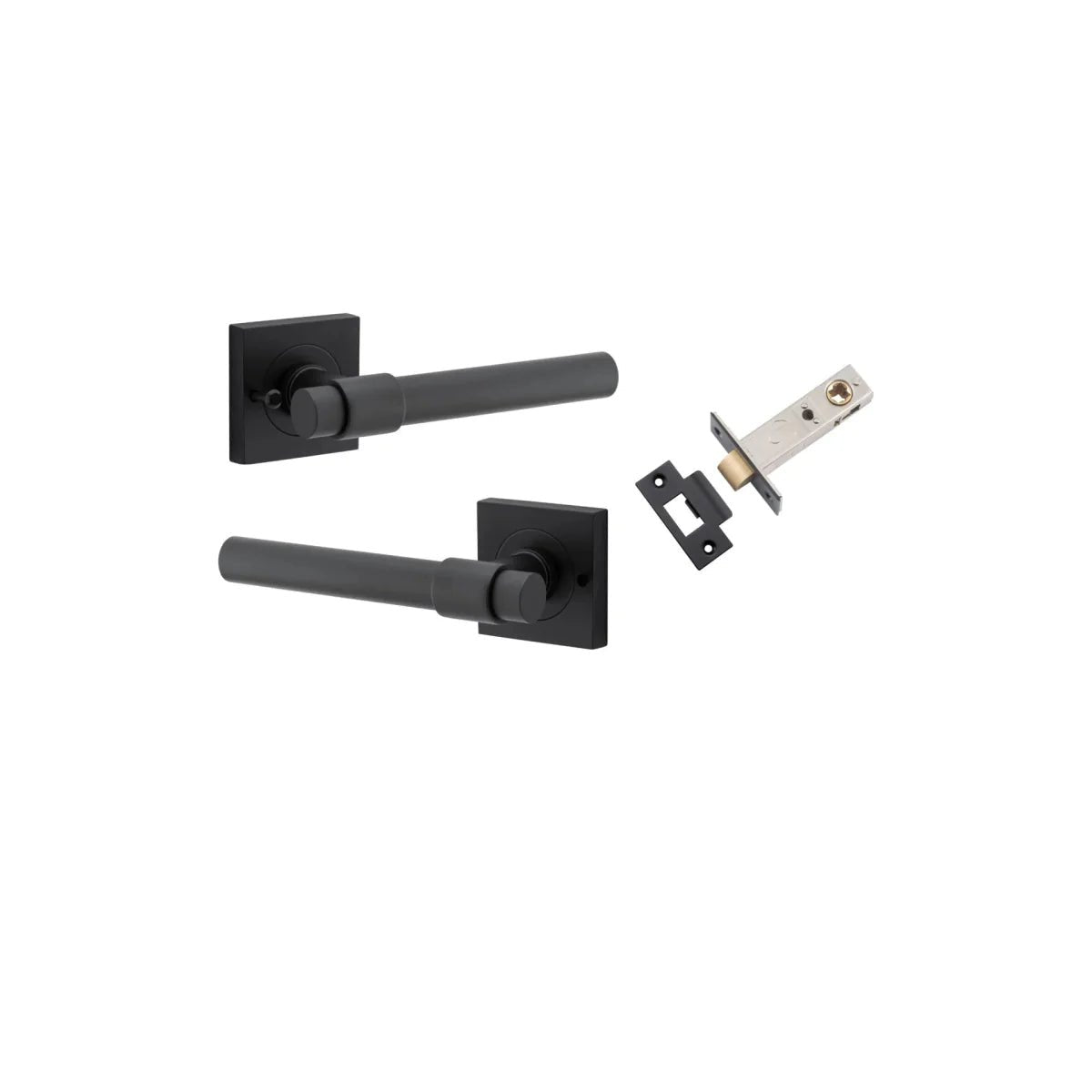 IVER Helsinki Solid Brass Square Rose Door Handle – Multiple Finishes Available - Entry - Point - 21203KIBPRIV60 - Iver