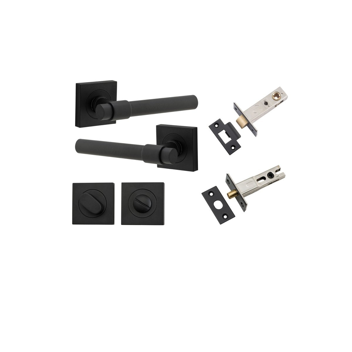 IVER Helsinki Solid Brass Square Rose Door Handle – Multiple Finishes Available - Entry - Point - 21203KPRIV60 - Iver