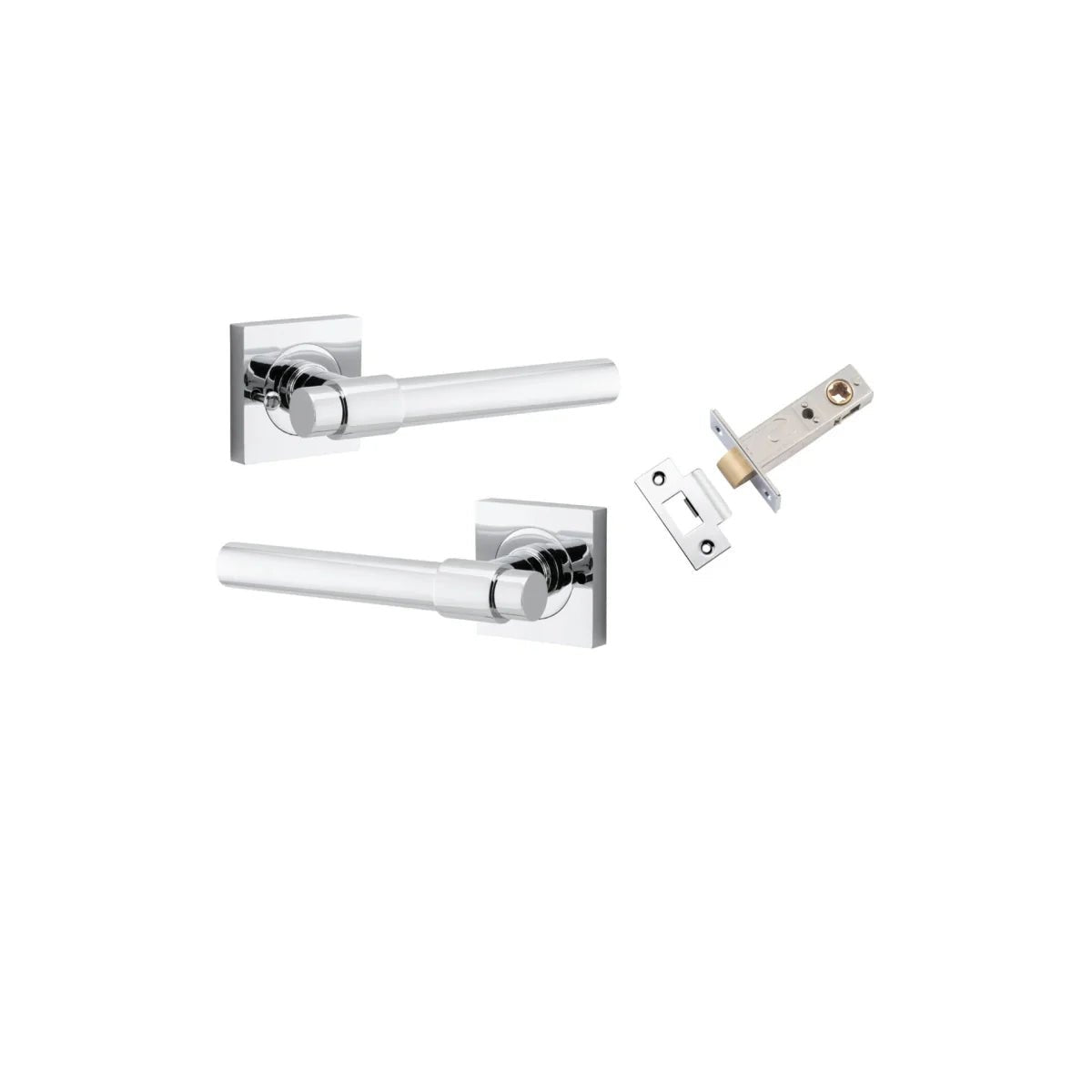 IVER Helsinki Solid Brass Square Rose Door Handle – Multiple Finishes Available - Entry - Point - 21204KIBPRIV60 - Iver