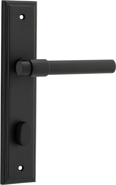 IVER Helsinki Solid Brass Stepped Backplate Door Handle – Multiple Finishes Available - Entry - Point - 12902P85 - Iver