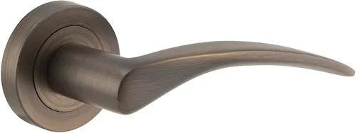 IVER Oxford Solid Brass Round Rose Door Handle – Multiple Finishes Available - Entry - Point - 9221 - Iver
