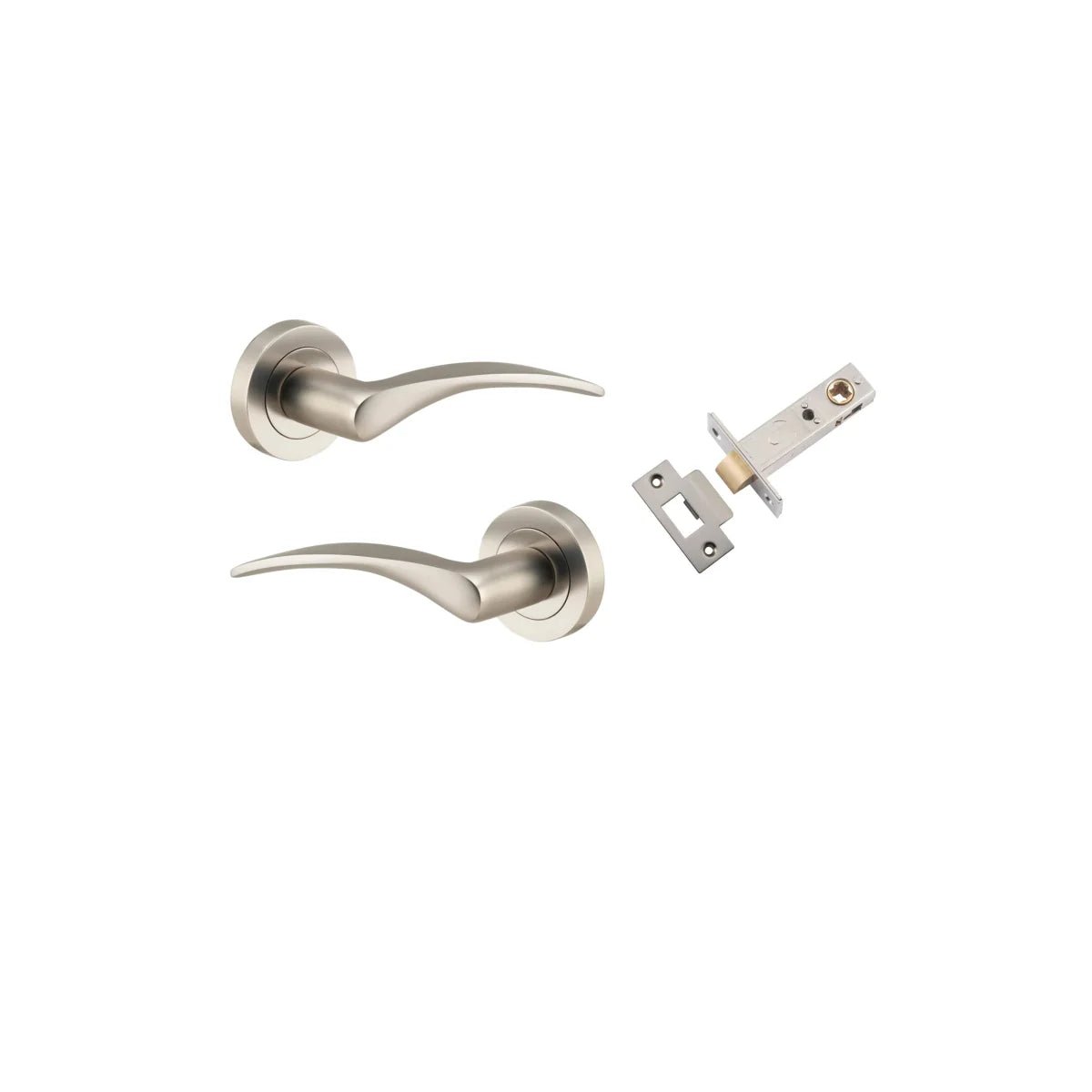 IVER Oxford Solid Brass Round Rose Door Handle – Multiple Finishes Available - Entry - Point - 9229KPASS60 - Iver