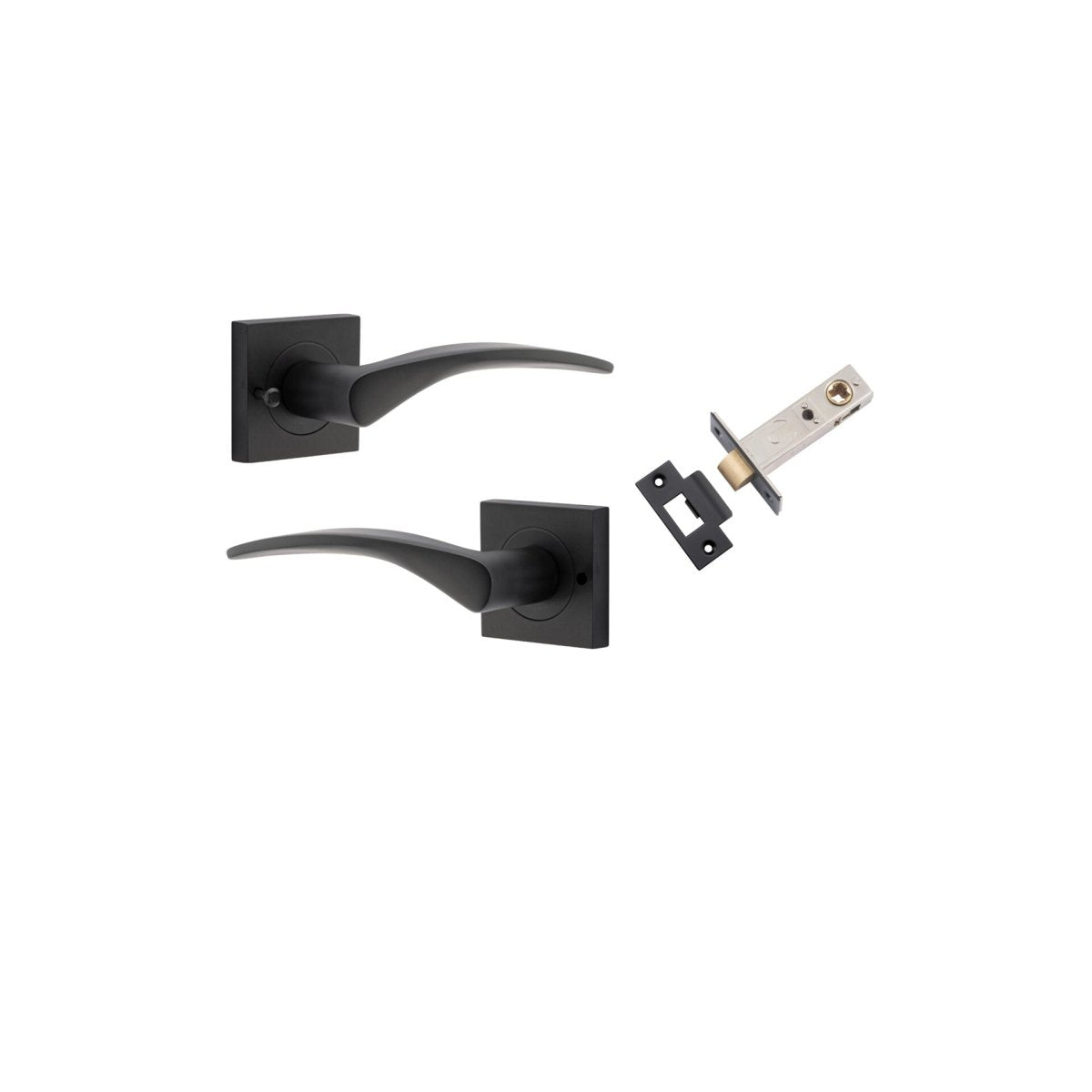 IVER Oxford Solid Brass Square Rose Door Handle – Multiple Finishes Available - Entry - Point - 0283KIBPRIV60 - Iver