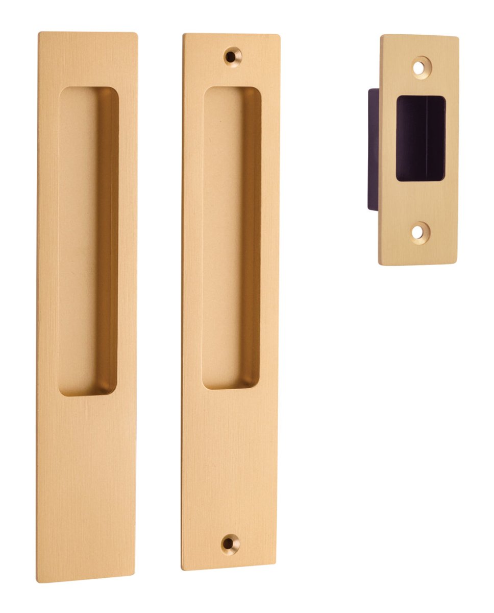 IVER Rectangular Sliding Door Pull Passage Kit - Multiple Finishes Available - Entry - Point - 17181 - Iver