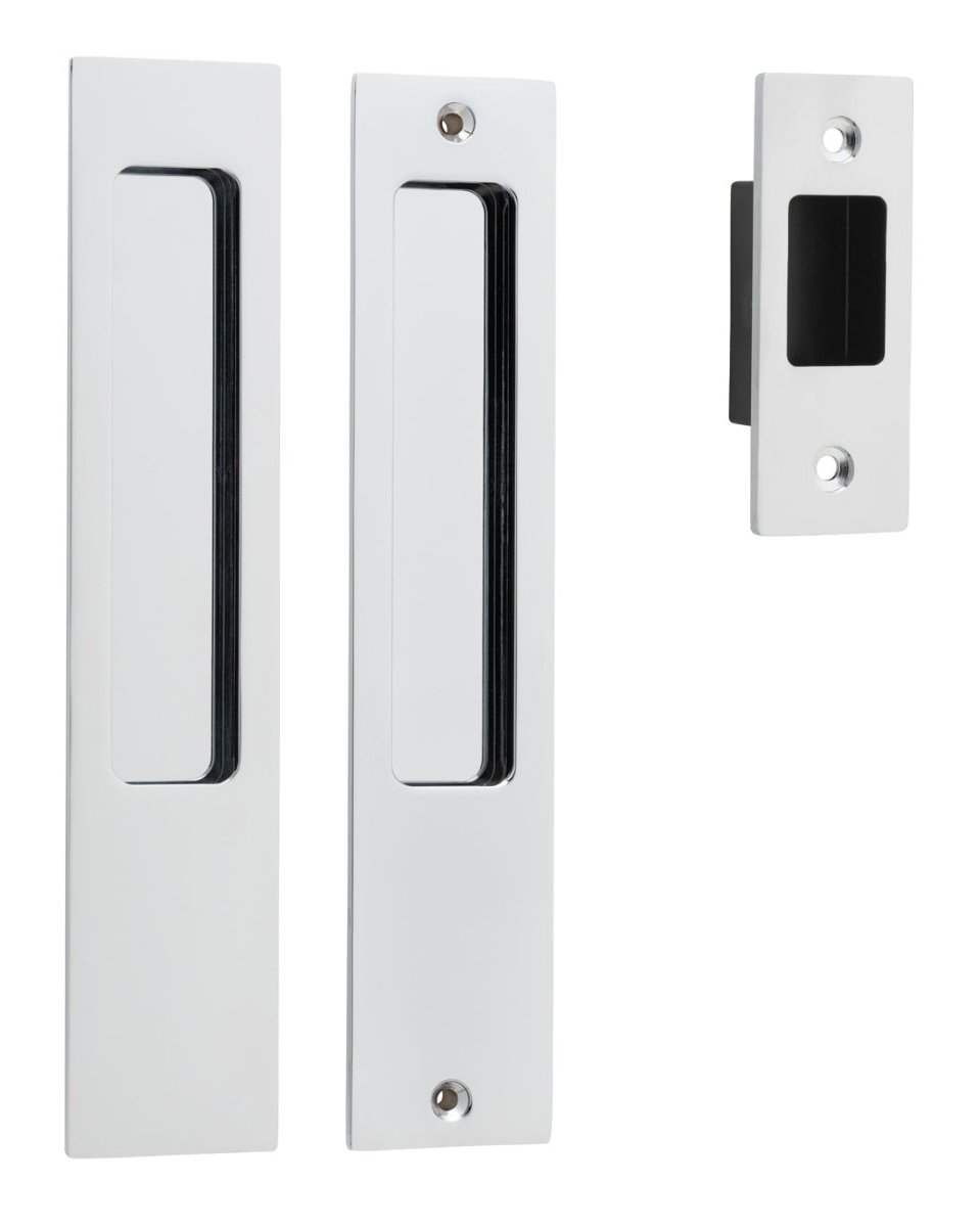 IVER Rectangular Sliding Door Pull Passage Kit - Multiple Finishes Available - Entry - Point - 21414 - Iver