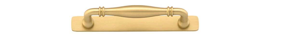 IVER Sarlat Cabinet Pull with Backplate – Multiple Finishes Available - Entry - Point - 17104B - Iver