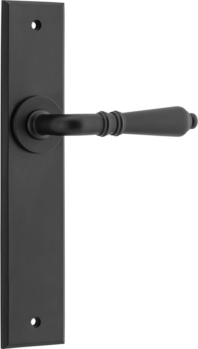 IVER Sarlat Solid Brass Chamfered Plate Door Handle – Multiple Finishes Available - Entry - Point - 12780 - Iver