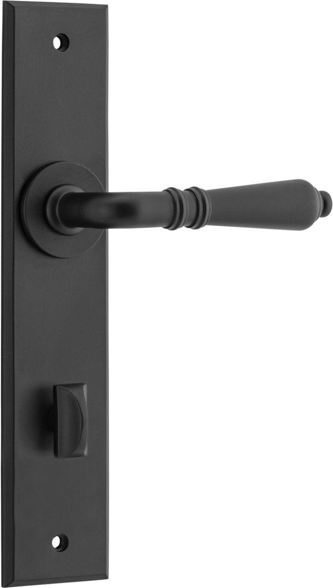 IVER Sarlat Solid Brass Chamfered Plate Door Handle – Multiple Finishes Available - Entry - Point - 12780P85 - Iver