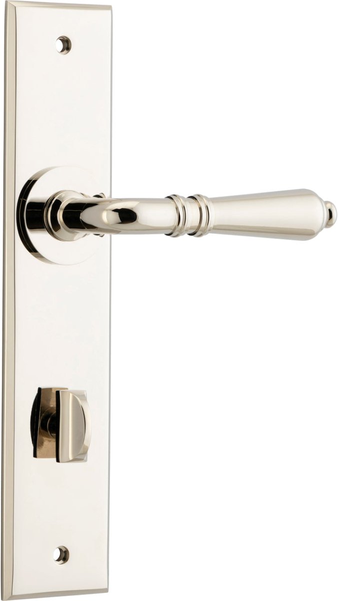 IVER Sarlat Solid Brass Chamfered Plate Door Handle – Multiple Finishes Available - Entry - Point - 14280P85 - Iver