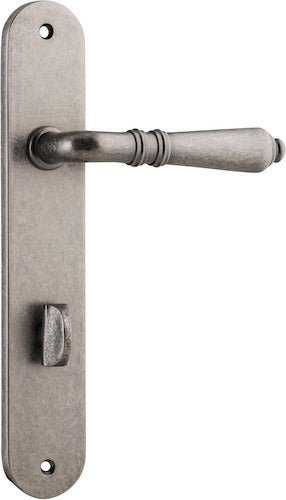 IVER Sarlat Solid Brass Oval Plate Door Handle – Multiple Finishes Available - Entry - Point - 13724P85 - Iver