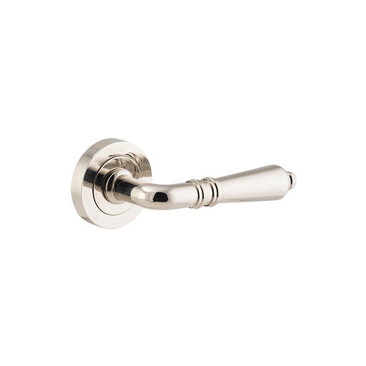 IVER Sarlat Solid Brass Round Rose Door Handle – Multiple Finishes Available - Entry - Point - 9208 - Iver