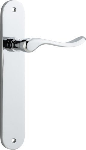 IVER Stirling Solid Brass Oval Plate Door Handle – Multiple Finishes Available - Entry - Point - 11924 - Iver