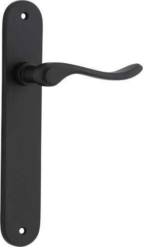 IVER Stirling Solid Brass Oval Plate Door Handle – Multiple Finishes Available - Entry - Point - 12924 - Iver