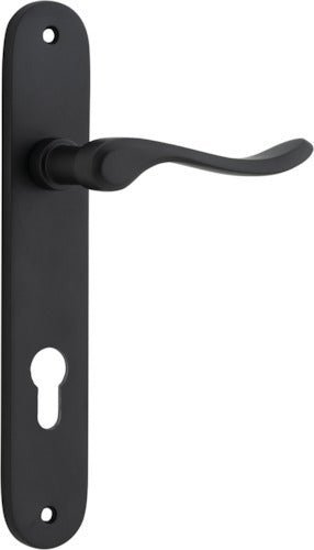 IVER Stirling Solid Brass Oval Plate Door Handle – Multiple Finishes Available - Entry - Point - 12924E85 - Iver
