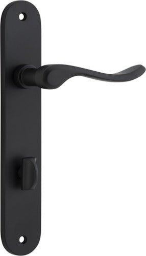 IVER Stirling Solid Brass Oval Plate Door Handle – Multiple Finishes Available - Entry - Point - 12924P85 - Iver