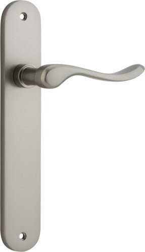 IVER Stirling Solid Brass Oval Plate Door Handle – Multiple Finishes Available - Entry - Point - 14924 - Iver