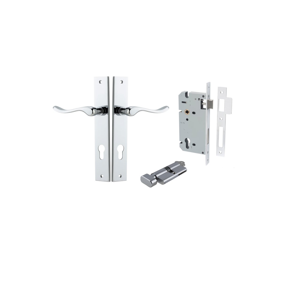 IVER Stirling Solid Brass Rectangular Plate Door Handle – Multiple Finishes Available - Entry - Point - 11920KENTR60KT - Iver