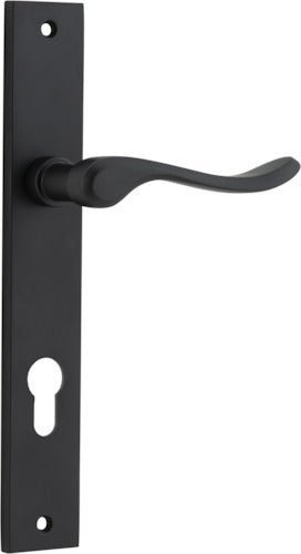 IVER Stirling Solid Brass Rectangular Plate Door Handle – Multiple Finishes Available - Entry - Point - 12920E85 - Iver