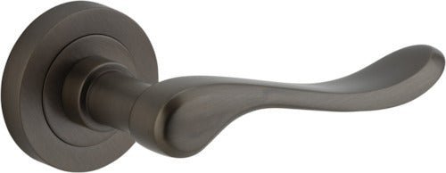 IVER Stirling Solid Brass Round Rose Door Handle – Multiple Finishes Available - Entry - Point - 20791 - Iver