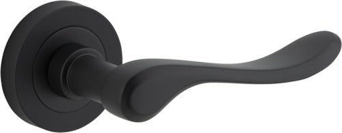 IVER Stirling Solid Brass Round Rose Door Handle – Multiple Finishes Available - Entry - Point - 20793 - Iver