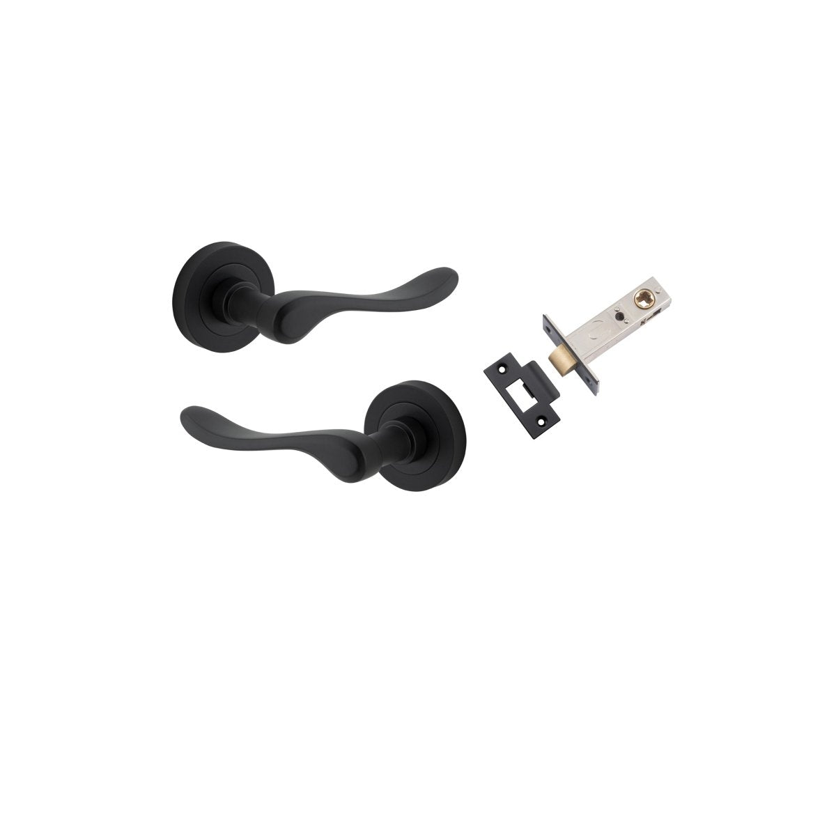 IVER Stirling Solid Brass Round Rose Door Handle – Multiple Finishes Available - Entry - Point - 20793KPASS60 - Iver