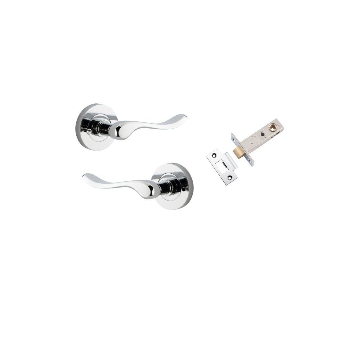IVER Stirling Solid Brass Round Rose Door Handle – Multiple Finishes Available - Entry - Point - 20794KIBPRIV60 - Iver