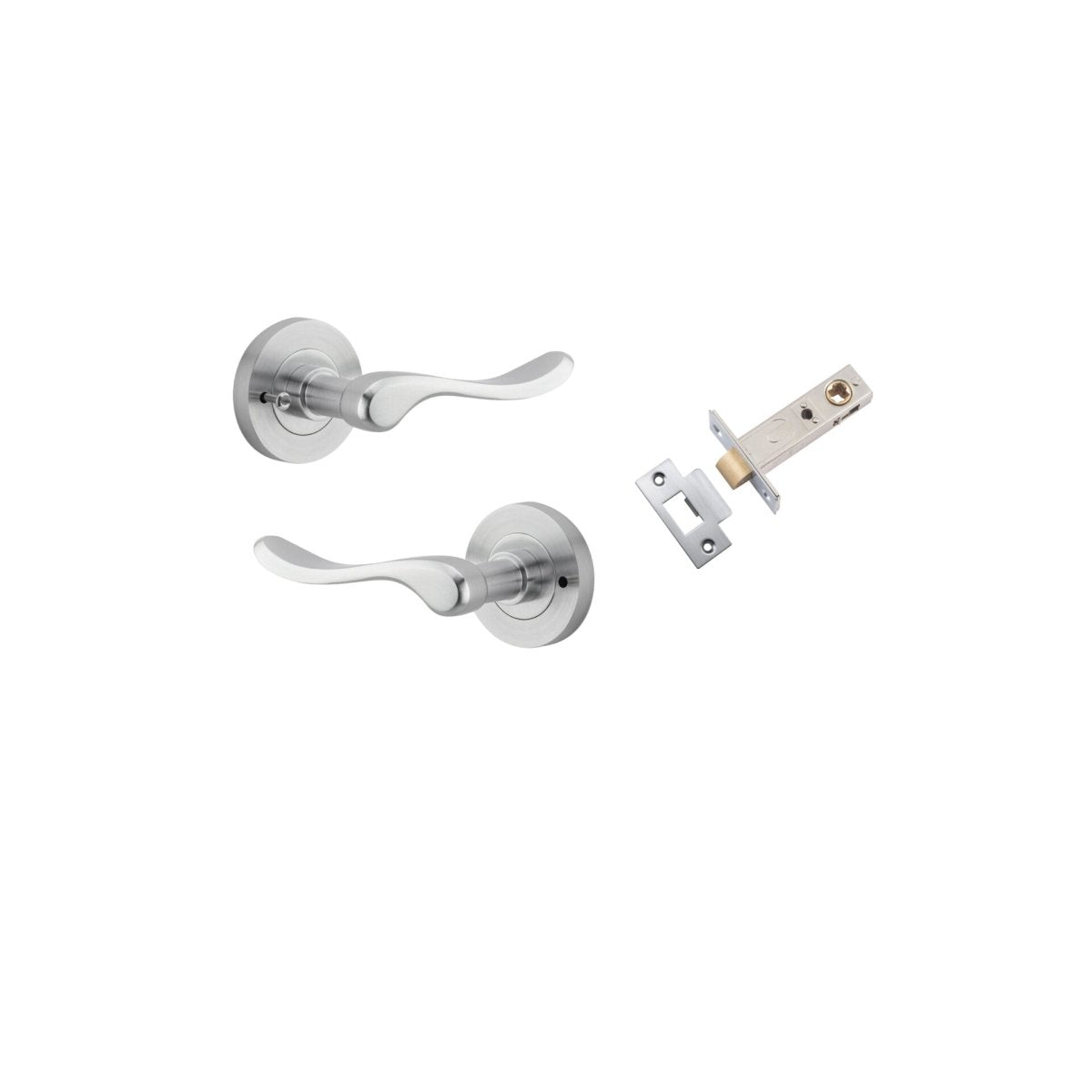 IVER Stirling Solid Brass Round Rose Door Handle – Multiple Finishes Available - Entry - Point - 20795KIBPRIV60 - Iver