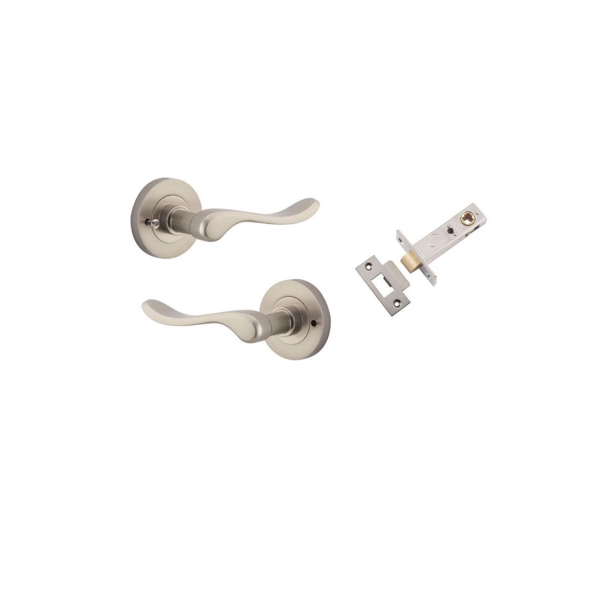 IVER Stirling Solid Brass Round Rose Door Handle – Multiple Finishes Available - Entry - Point - 20799KIBPRIV60 - Iver