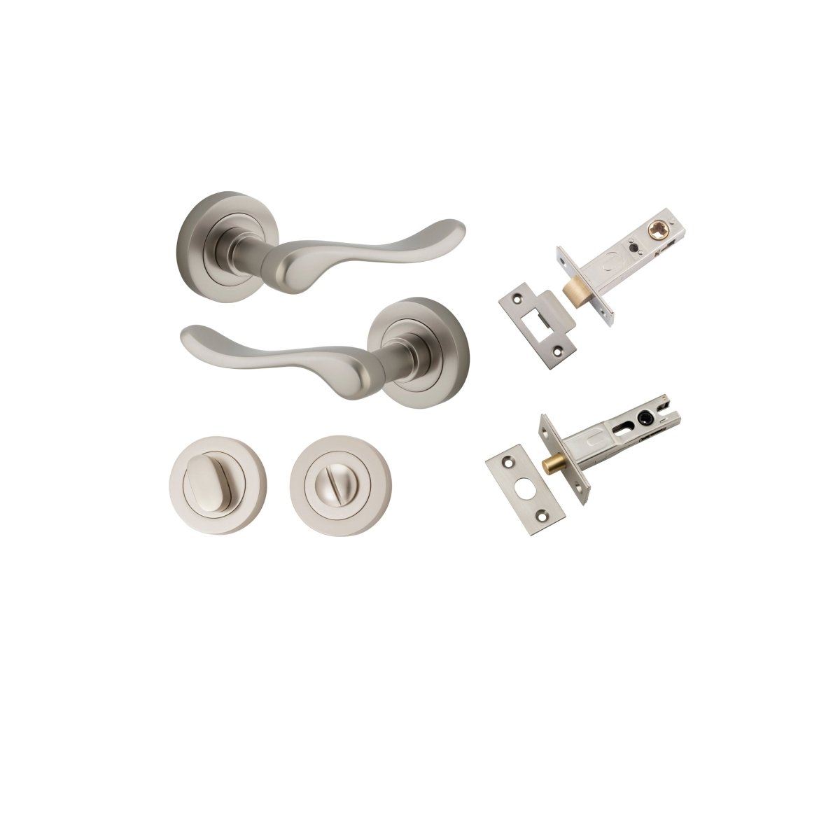 IVER Stirling Solid Brass Round Rose Door Handle – Multiple Finishes Available - Entry - Point - 20799KPRIV60 - Iver