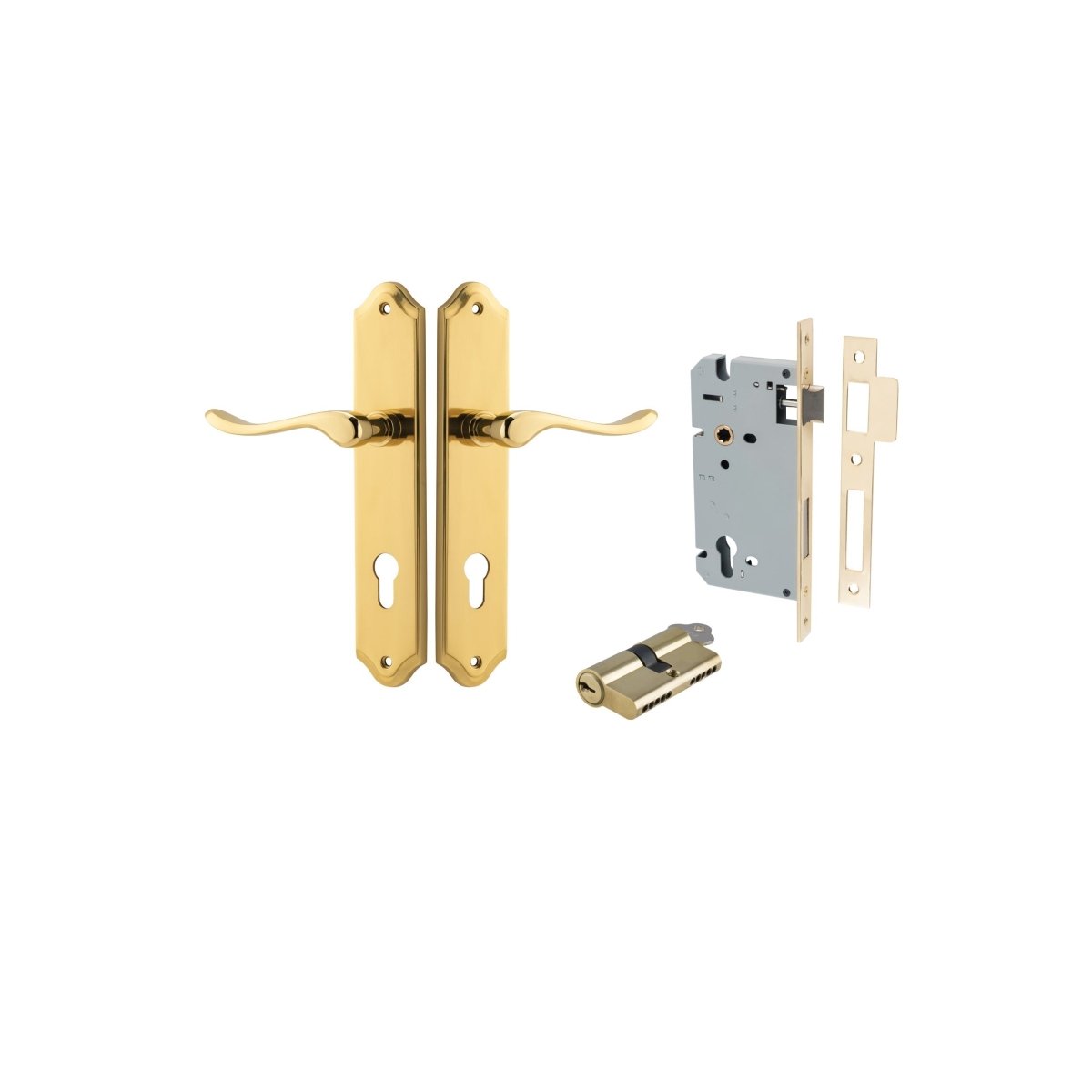 IVER Stirling Solid Brass Shouldered Door Handle – Multiple Finishes Available - Entry - Point - 10422KENTR60KK - Iver