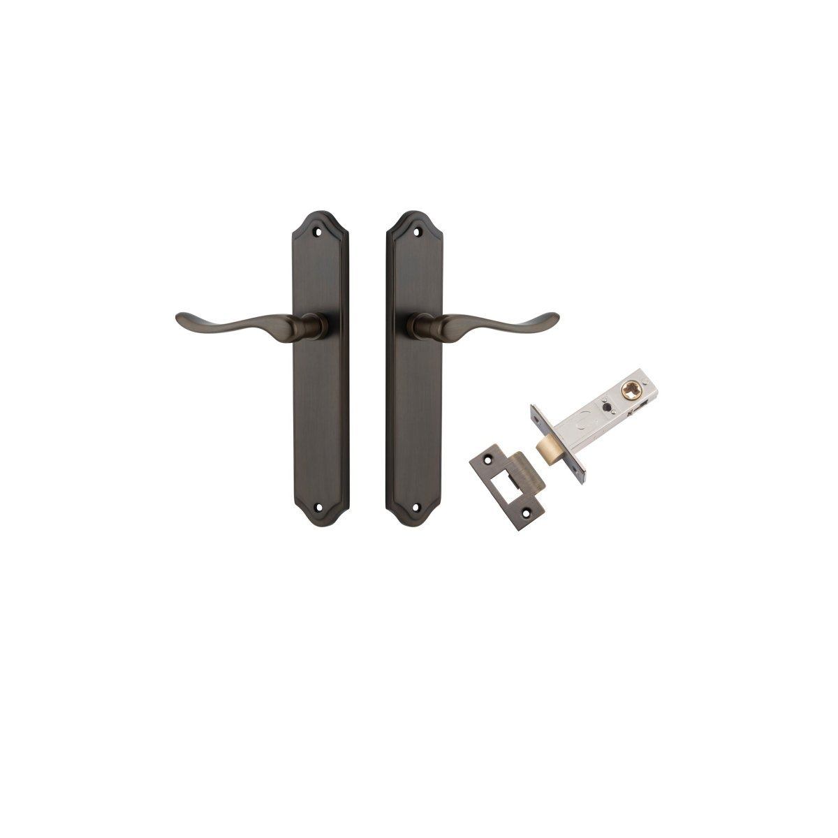 IVER Stirling Solid Brass Shouldered Door Handle – Multiple Finishes Available - Entry - Point - 10922KPASS60 - Iver