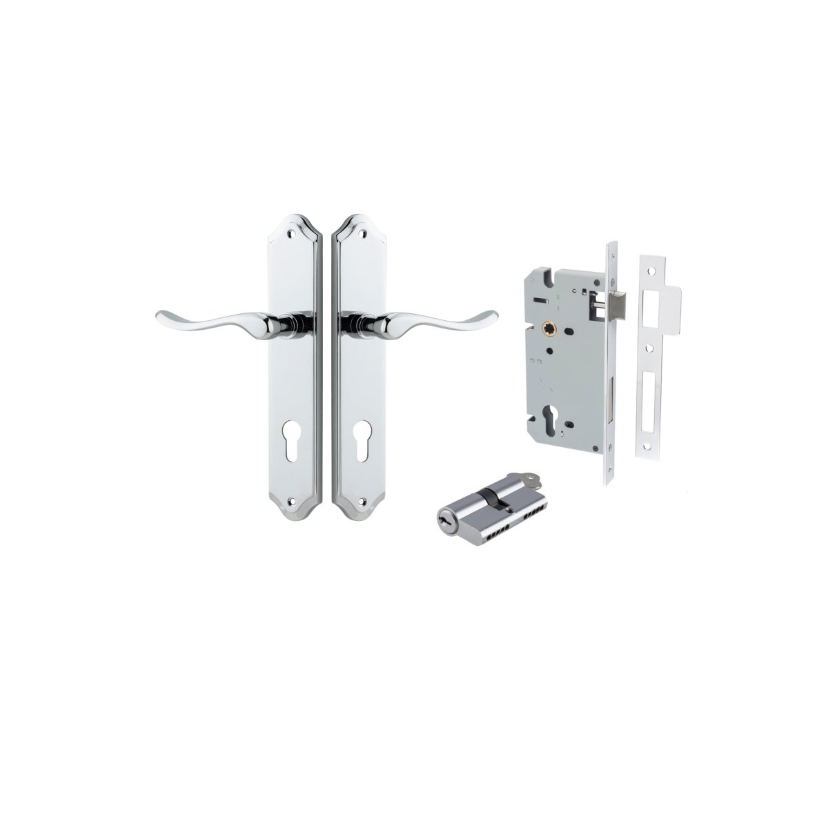 IVER Stirling Solid Brass Shouldered Door Handle – Multiple Finishes Available - Entry - Point - 11922KENTR60KK - Iver