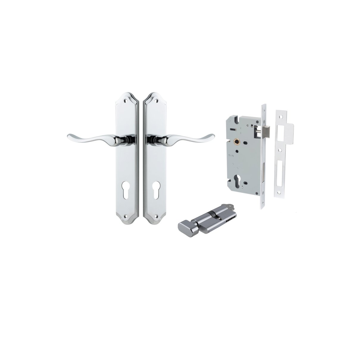 IVER Stirling Solid Brass Shouldered Door Handle – Multiple Finishes Available - Entry - Point - 11922KENTR60KT - Iver