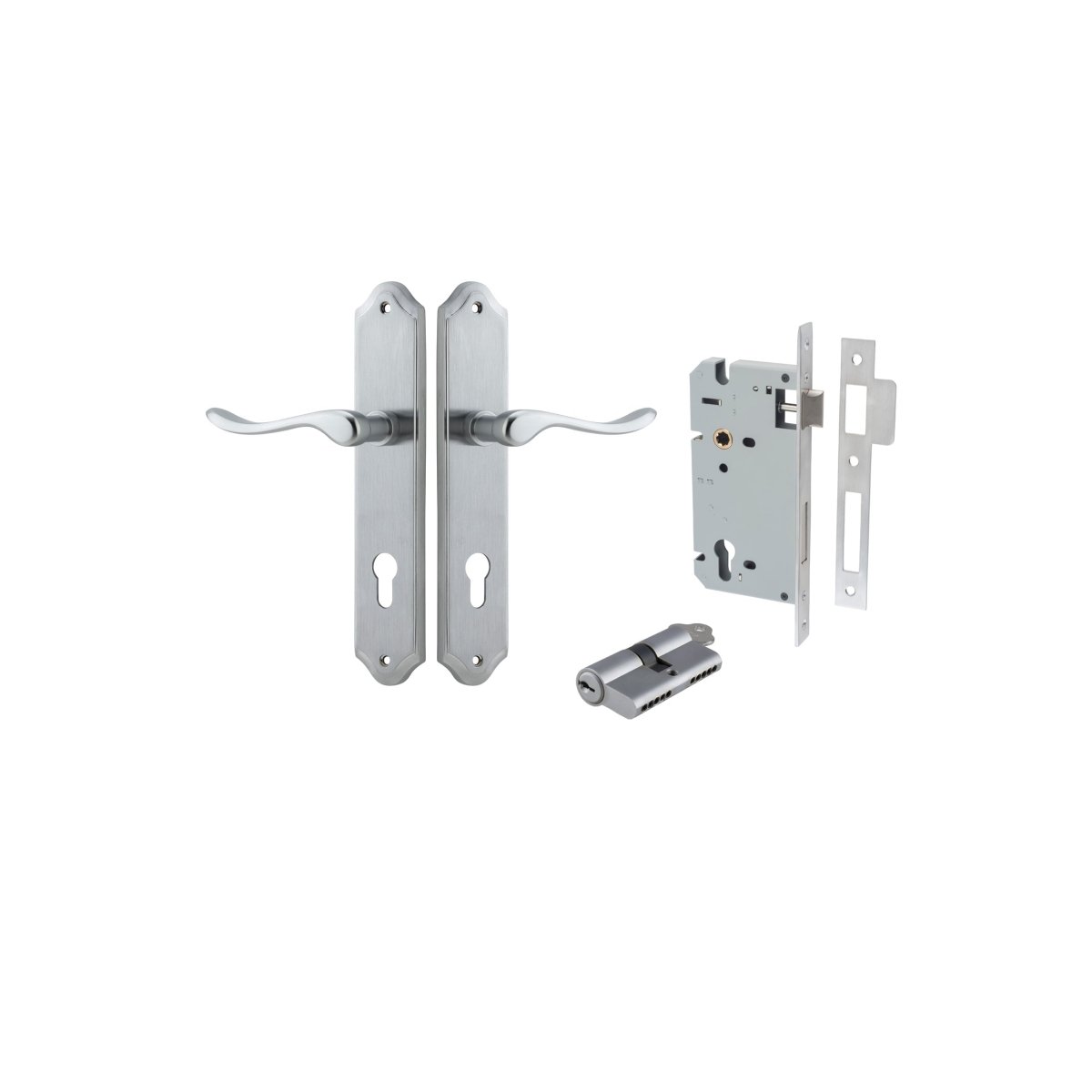 IVER Stirling Solid Brass Shouldered Door Handle – Multiple Finishes Available - Entry - Point - 12422KENTR60KK - Iver