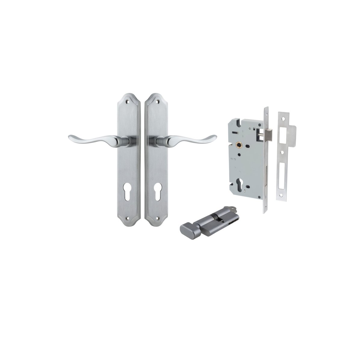 IVER Stirling Solid Brass Shouldered Door Handle – Multiple Finishes Available - Entry - Point - 12422KENTR60KT - Iver