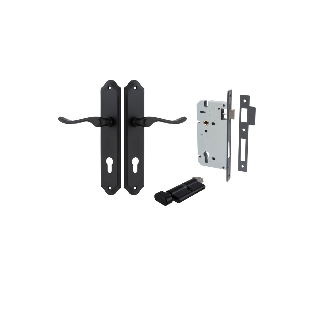 IVER Stirling Solid Brass Shouldered Door Handle – Multiple Finishes Available - Entry - Point - 12922KENTR60KT - Iver